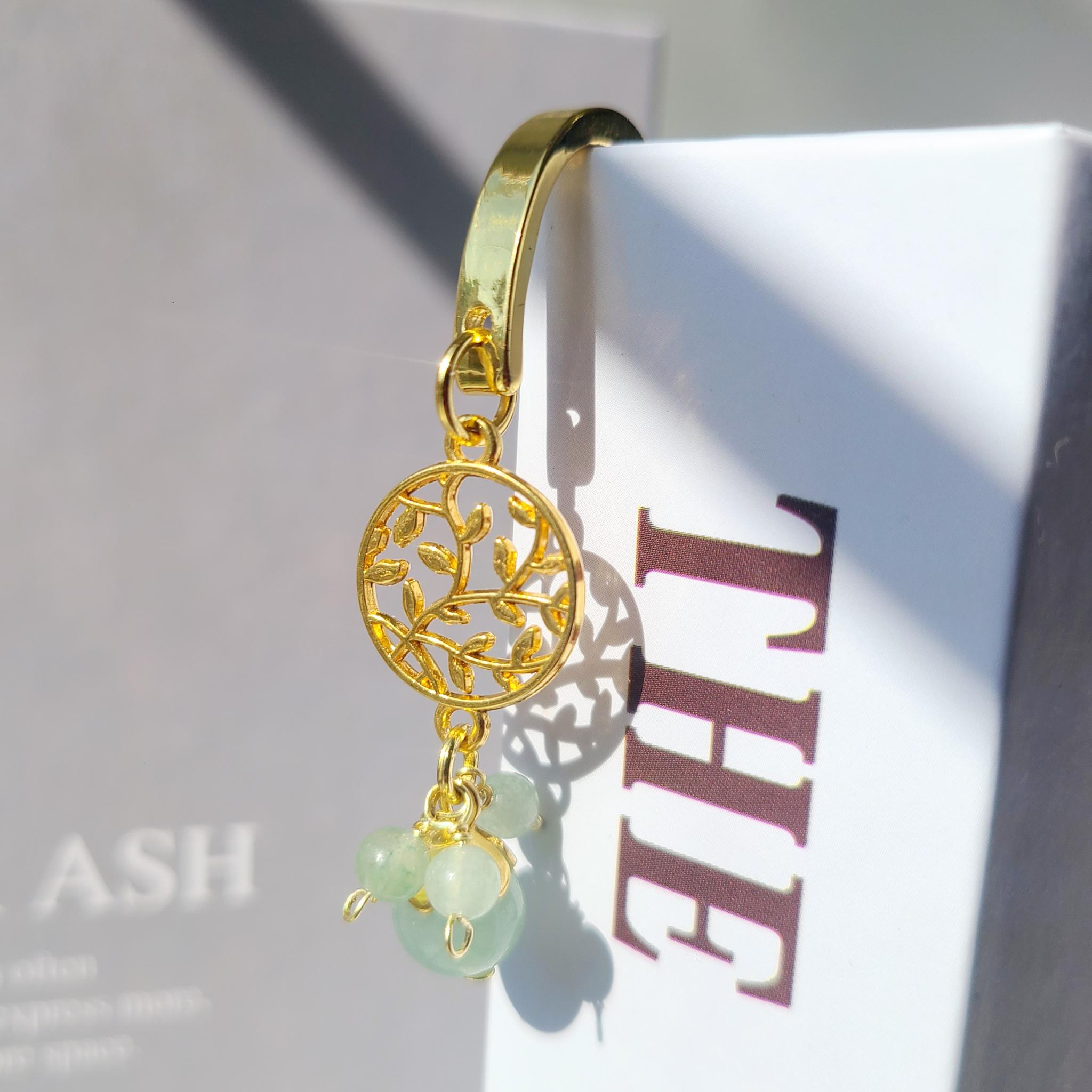 宝石のしおり【オリーブの恵み 翡翠 】ブックマーカー（手帳・小説・イタリア・ギリシャ神話が好きな方へ）《ギフト配送対応》